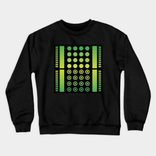 “Dimensional Screen (1)” - V.6 Green - (Geometric Art) (Dimensions) - Doc Labs Crewneck Sweatshirt